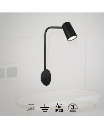 SAL NEGRO * APLIQUE LED GU10 NEGRO